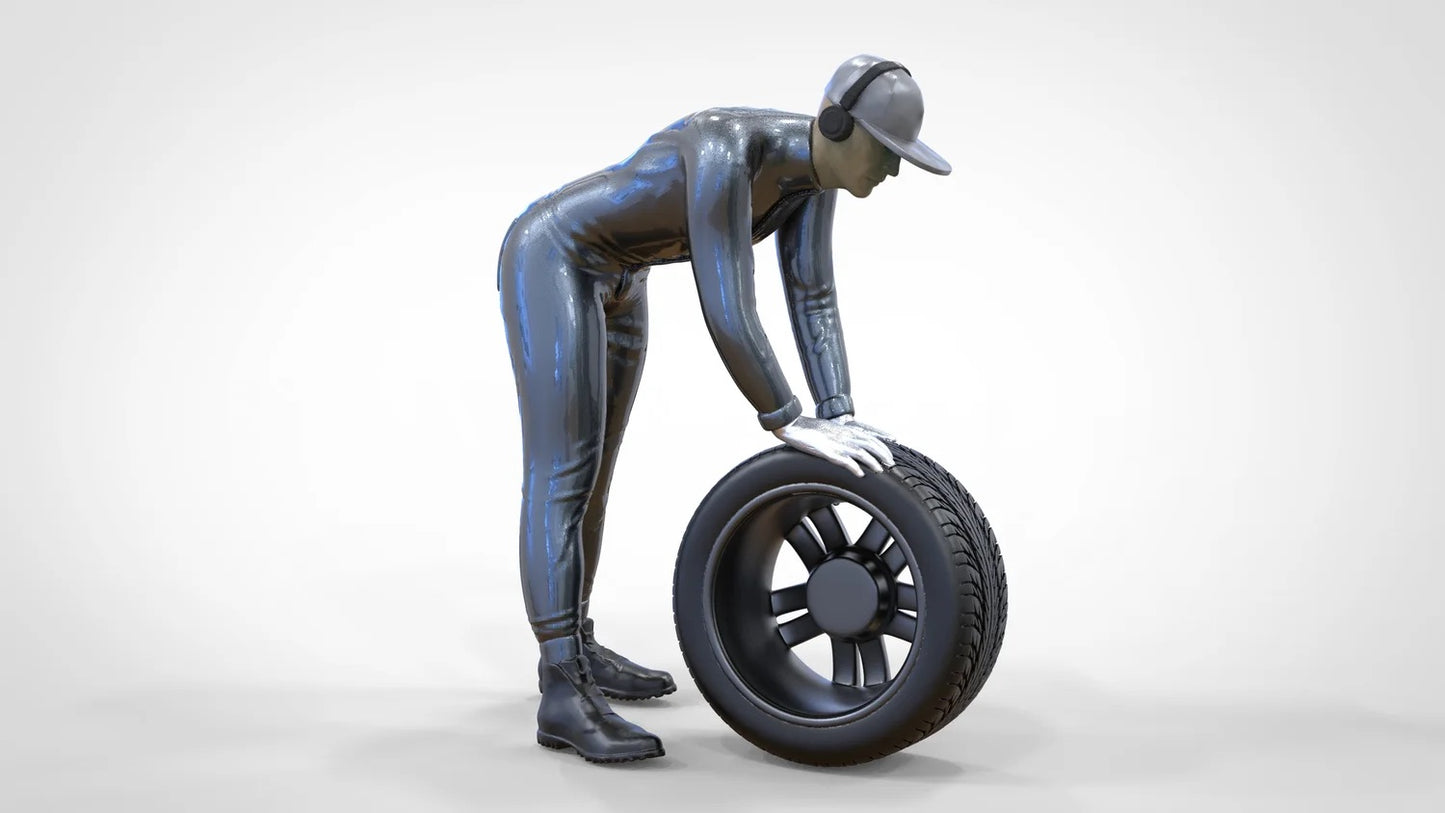 Produktová fotografie dioráma a modelářské miniatury: Sada mechaniků 2, 8 figur.