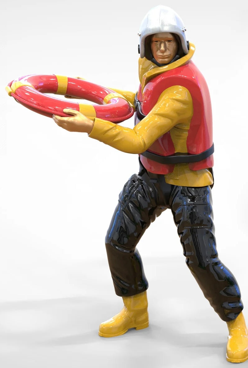 Produktfoto Diorama und Modellbau Miniatur Figur: Seenotretter Set, 8 Figuren