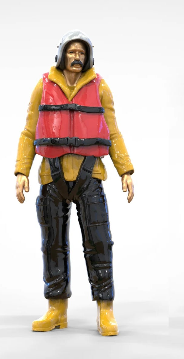 Produktfoto Diorama und Modellbau Miniatur Figur: Seenotretter Set, 8 Figuren