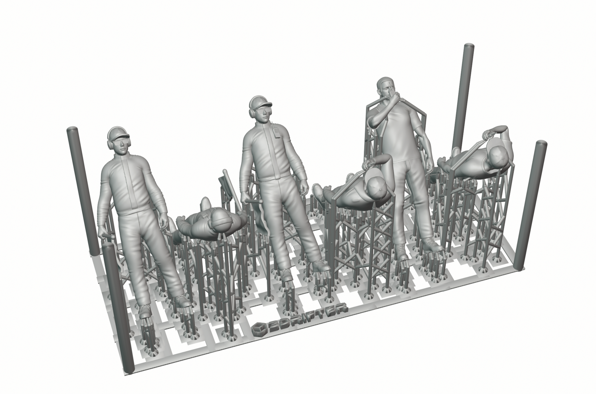 Produktfoto Diorama und Modellbau Miniatur Figur: Streckenposten Set, 6 Figuren