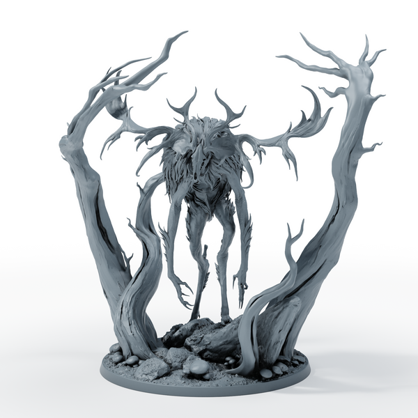 Espírito da árvore com membros ramificados – Duskhelm, Rescale Miniatures, Julho 2026.