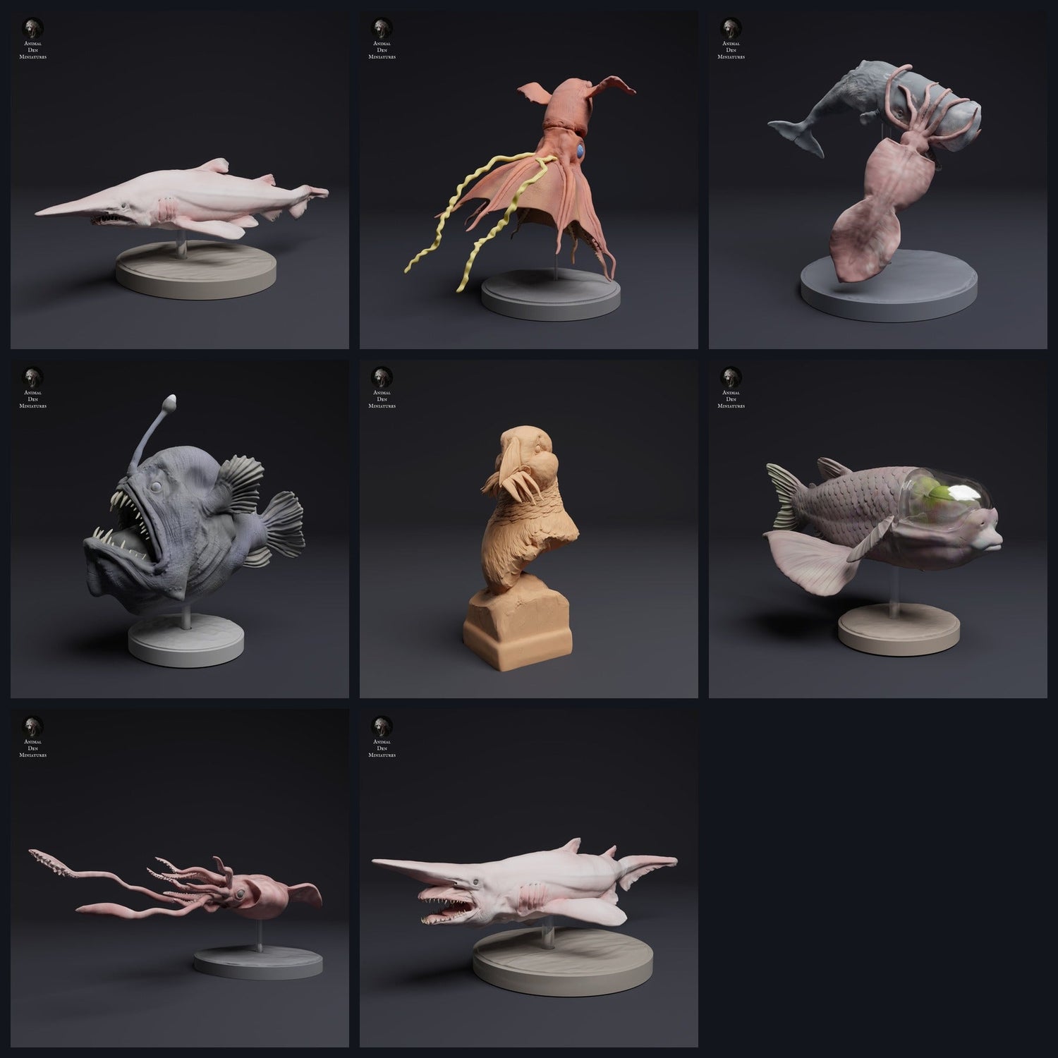 Esta imagem é a imagem da categoria para o lançamento 25_04: Tiefsee-miniaturas de animais e figuras de animais para diorama e modelismo