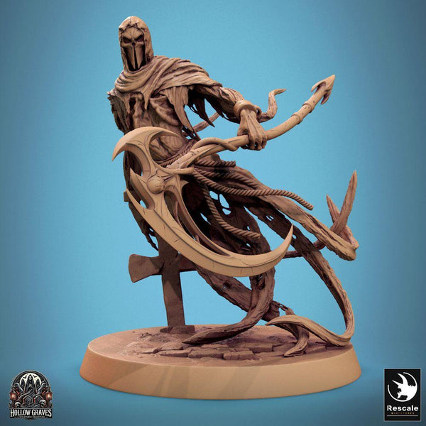Figura espectral com lâminas compridas – Hollow Graves, Rescale Miniatures, Outubro 2024.