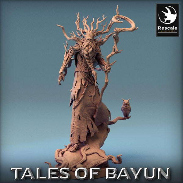 Espírito da árvore com membros ramificados – Tales of Bayun, Rescale Miniatures, Janeiro 2024.