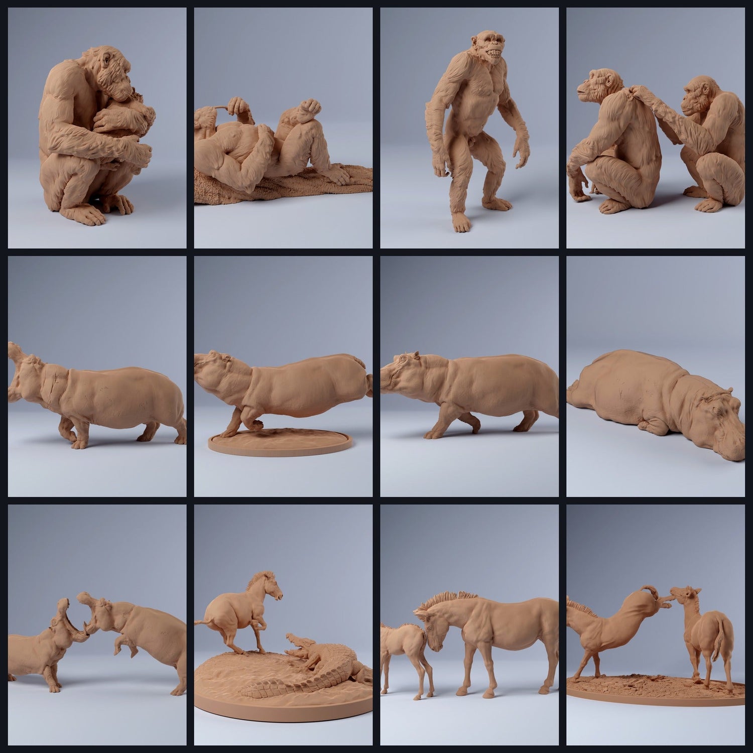 Esta imagem é a imagem da categoria para o lançamento 24_03: Savannen-miniaturas de animais para diorama e modelismo