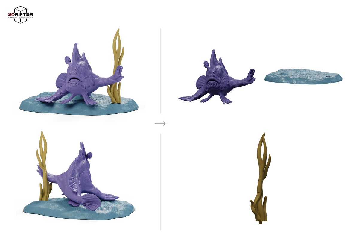 Φωτογραφία προϊόντος φιγούρα ζώου Animal Den Miniatures 2: Θαλάσσιο ζώο, φιγούρα ζώου: Κόκκινο ψάρι-χεριών (26_09_01)