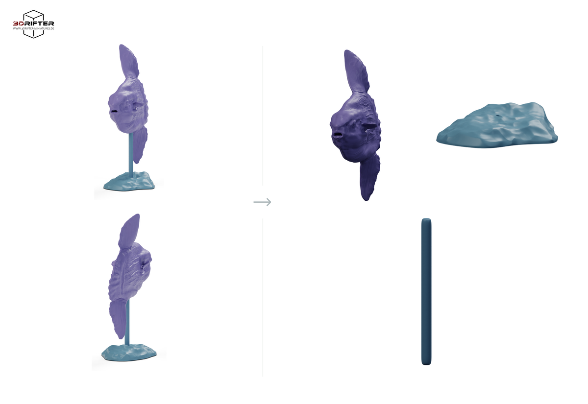 Φωτογραφία προϊόντος ζωικής φιγούρας Animal Den Miniatures 2: Θαλάσσιο ζώο: Φεγγαρόψαρο (26_09_06)