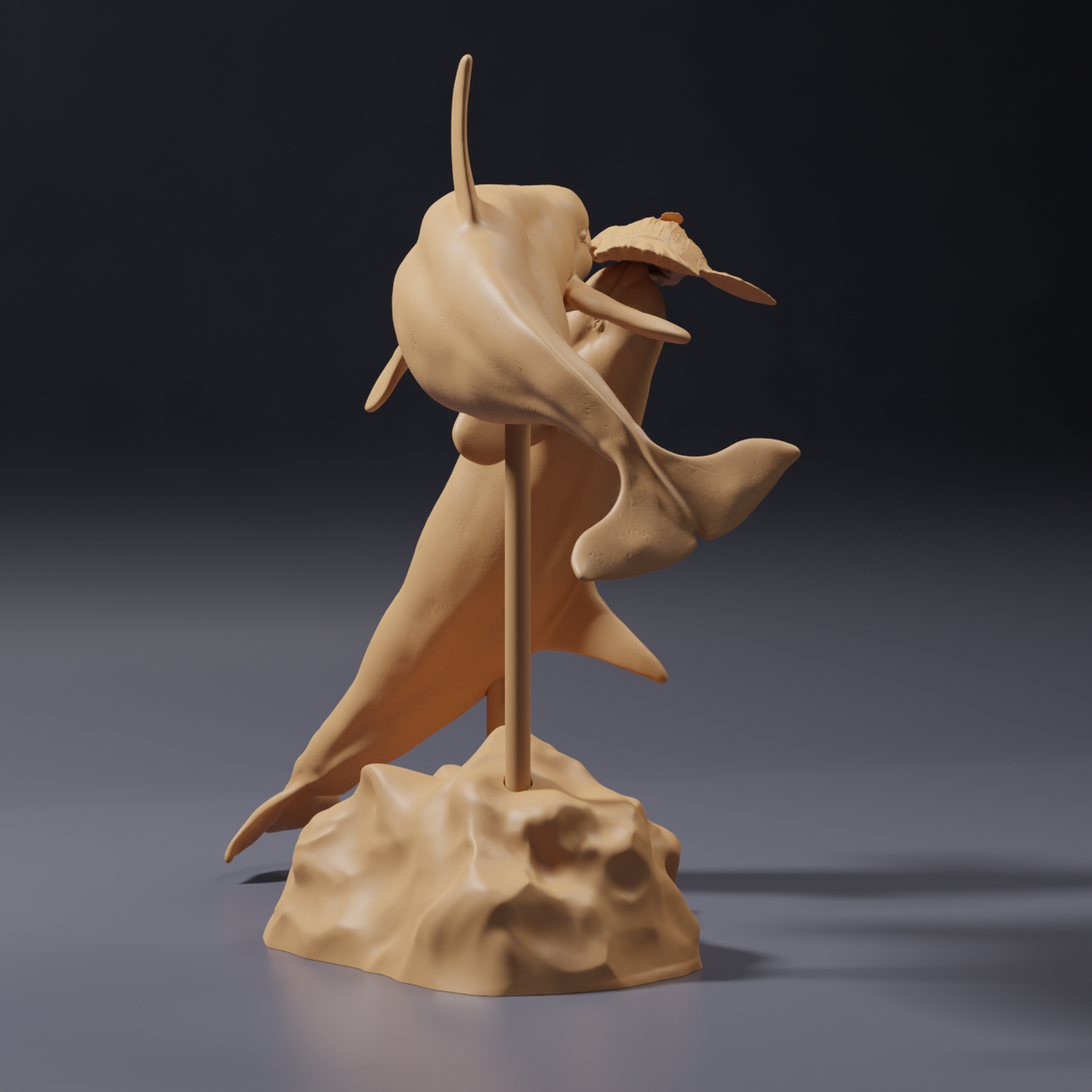Produktová fotografie figurky zvířete Animal Den Miniatures 4: mořská zvířata - měsíčník svítivý a kosatky (26_09_07)