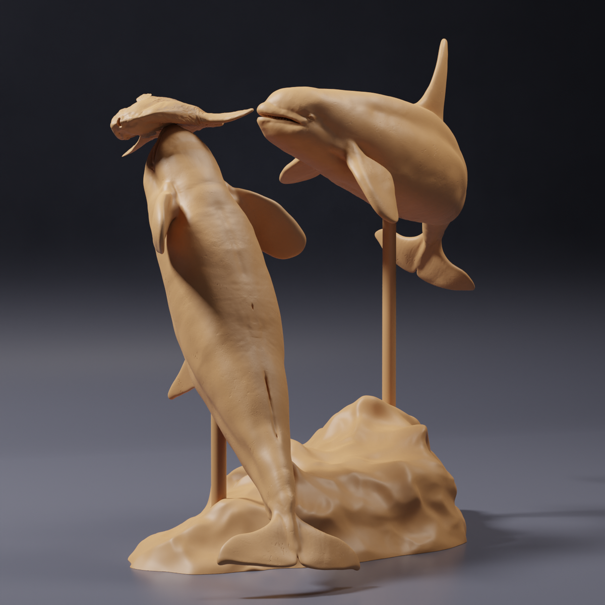 Fotografie produktu, figurka zvířete Animal Den Miniatures 0: Mořská zvířata: měsíčník a kosatky (26_09_07)