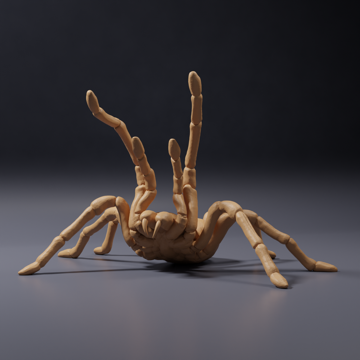 Produktová fotografie zvířecí figurky Animal Den Miniatures 0: Figurka pavouka: sklípkan největší - výhružný postoj (26_10_02)
