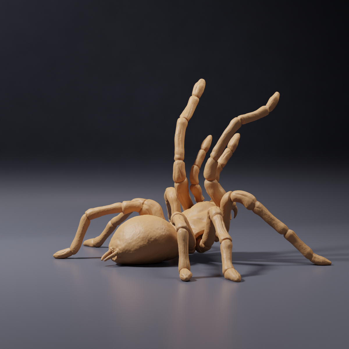 Produktová fotografie zvířecí figurky Animal Den Miniatures 5: figurka pavoukovce: sklípkan největší - výhrůžný postoj (26_10_02)
