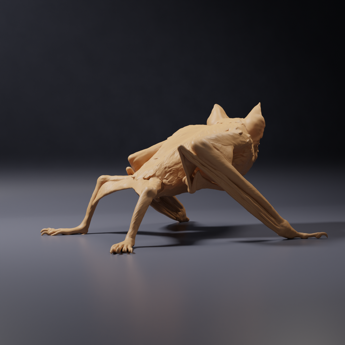 Φωτογραφία προϊόντος φιγούρας ζώου Animal Den Miniatures 4: Φιγούρα ζώου: Κοινή νυχτερίδα βαμπίρ - σε στάση σκυφτή (26_10_04)