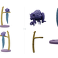 Φωτογραφία προϊόντος, φιγούρα ζώου Animal Den Miniatures 2: φιγούρα άγριου ζώου: άι-άι καθισμένο σε δέντρο (26_10_05)