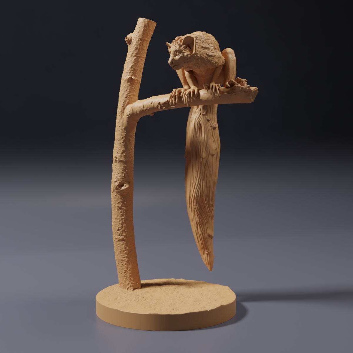 Φωτογραφία προϊόντος, φιγούρα ζώου Animal Den Miniatures 0: Φιγούρα άγριου ζώου: άι-άι - καθισμένο πάνω σε δέντρο (26_10_05)