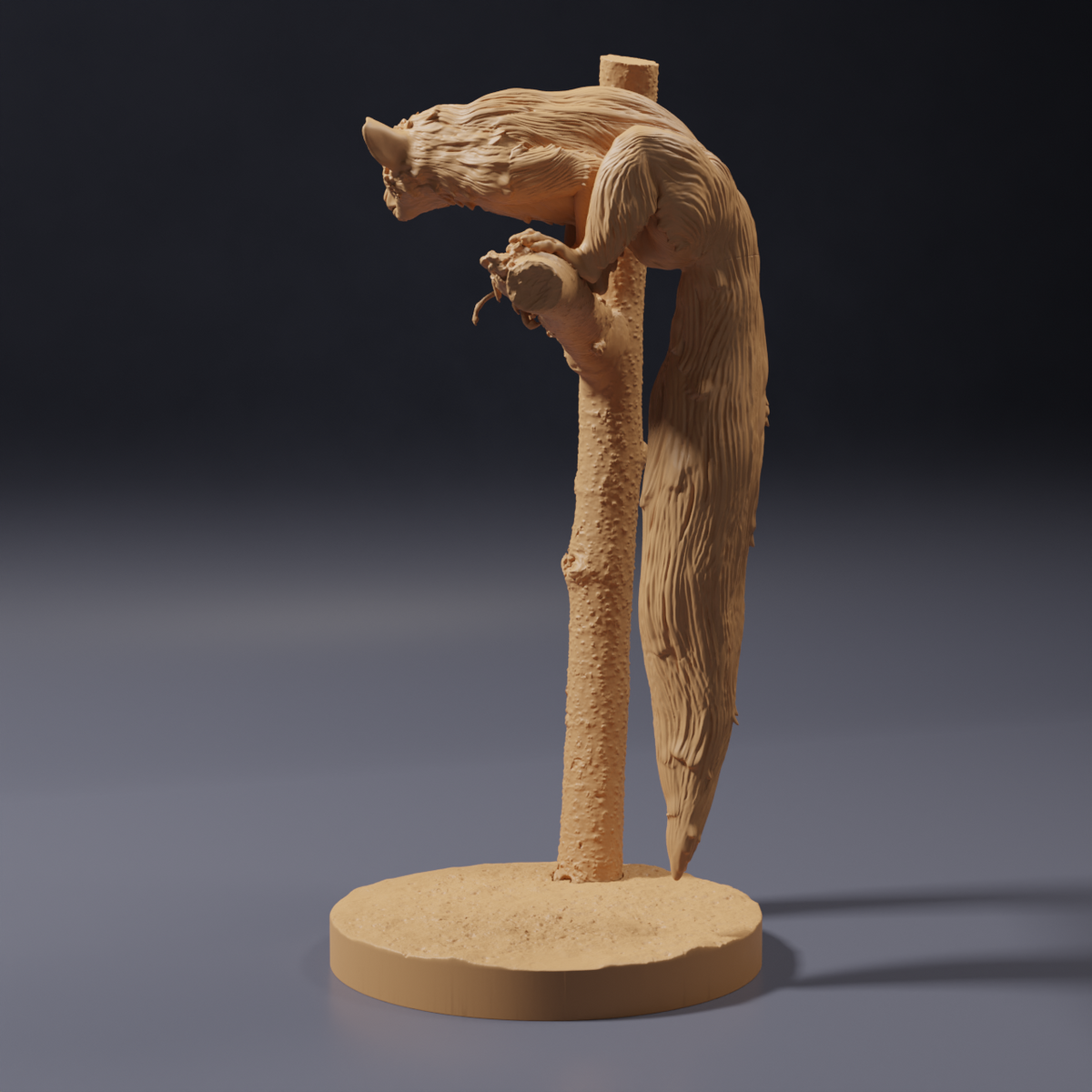 Φωτογραφία προϊόντος: φιγούρα ζώου Animal Den Miniatures 3: φιγούρα άγριου ζώου: άι-άι καθισμένο πάνω σε δέντρο (26_10_05)