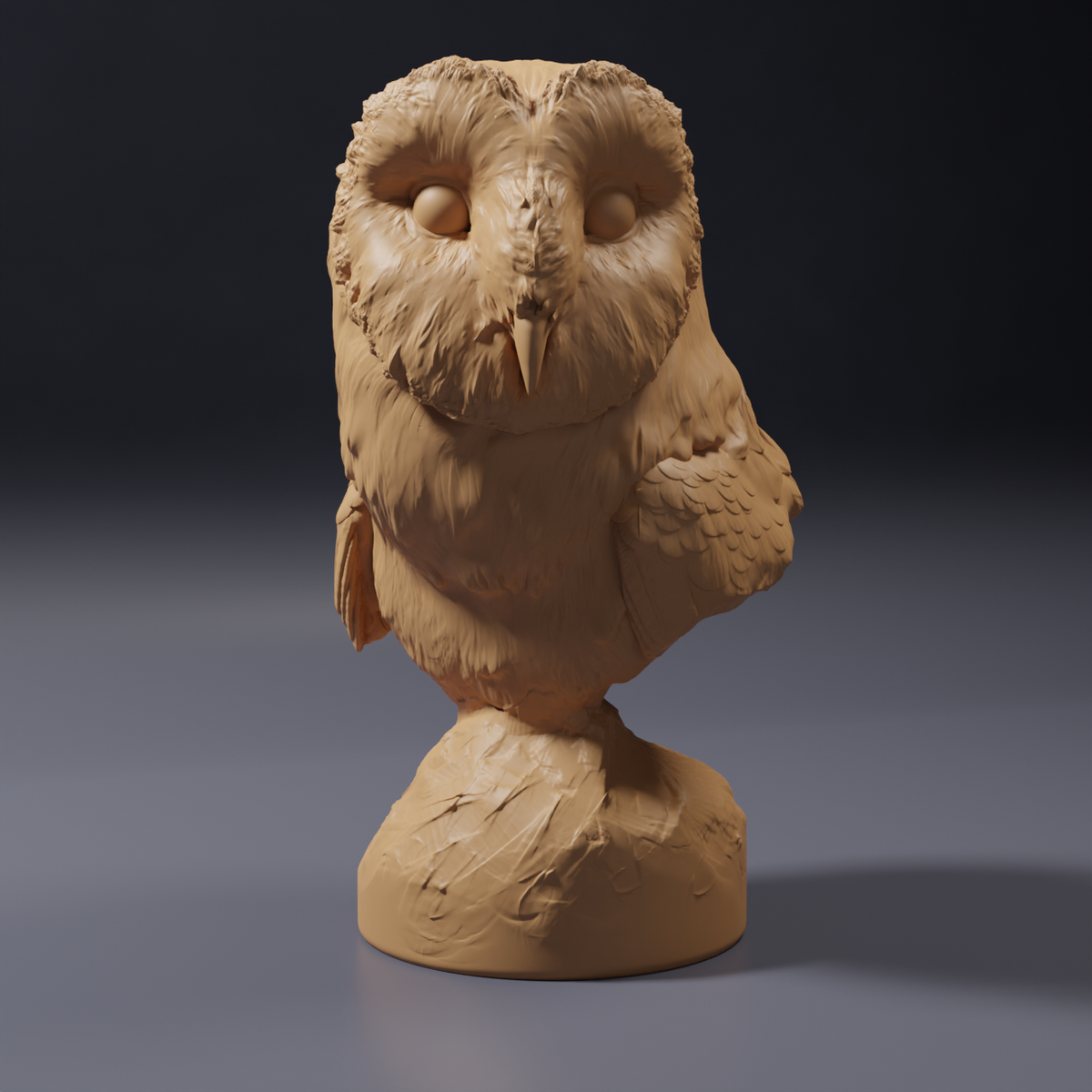 Zdjęcie produktu figurki zwierzęcia Animal Den Miniatures 0: dzikie zwierzę, figurka: sowa płomykówka amerykańska - popiersie (26_10_06)