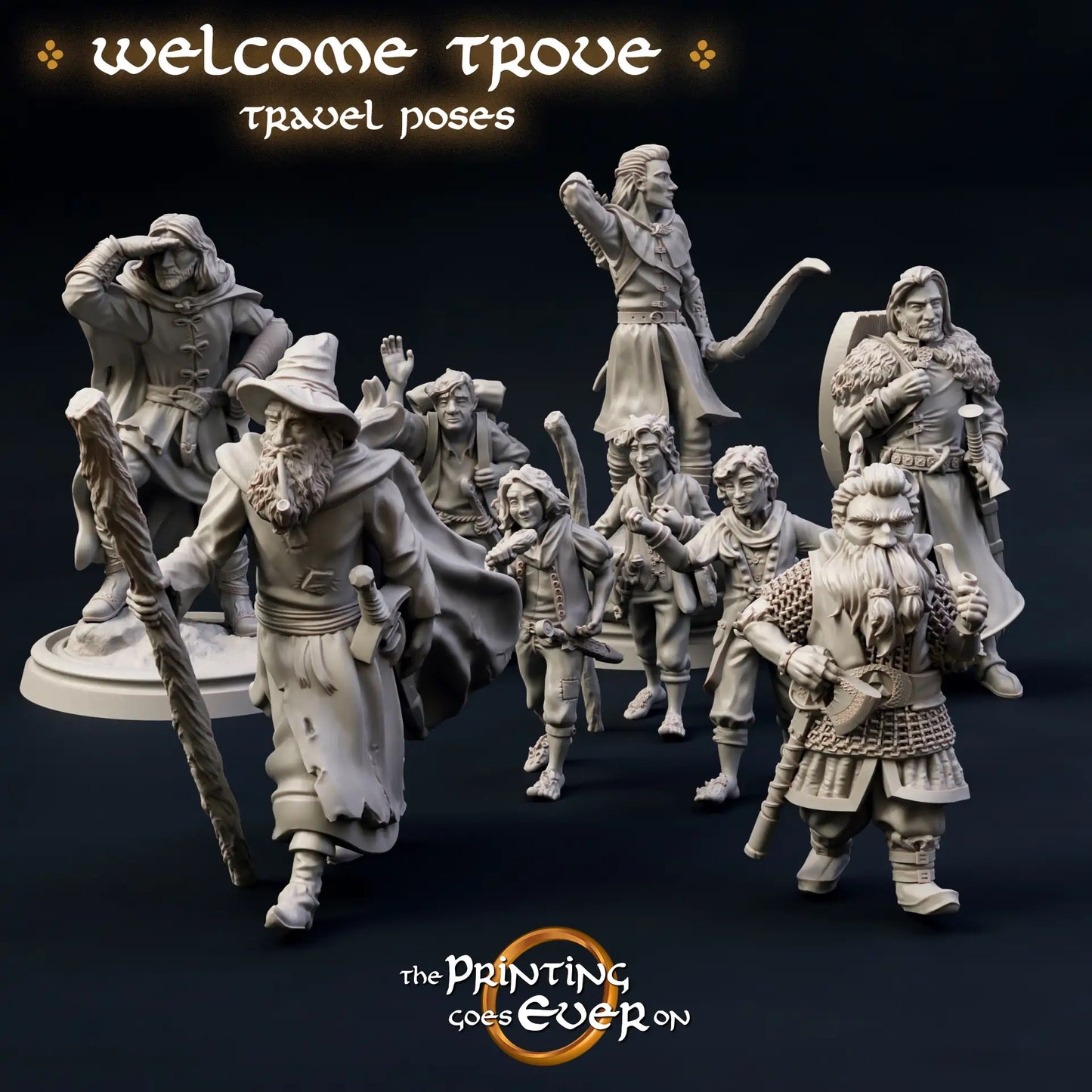 Φωτογραφία προϊόντος Tabletop 28mm The Printing Goes Ever On (TPGEO) 0: 9 Ήρωες σε περιπλανώμενη στάση: Σύντροφοι από ανθρώπους, ξωτικά, νάνους και χόμπιτ - Περιπλανώμενοι