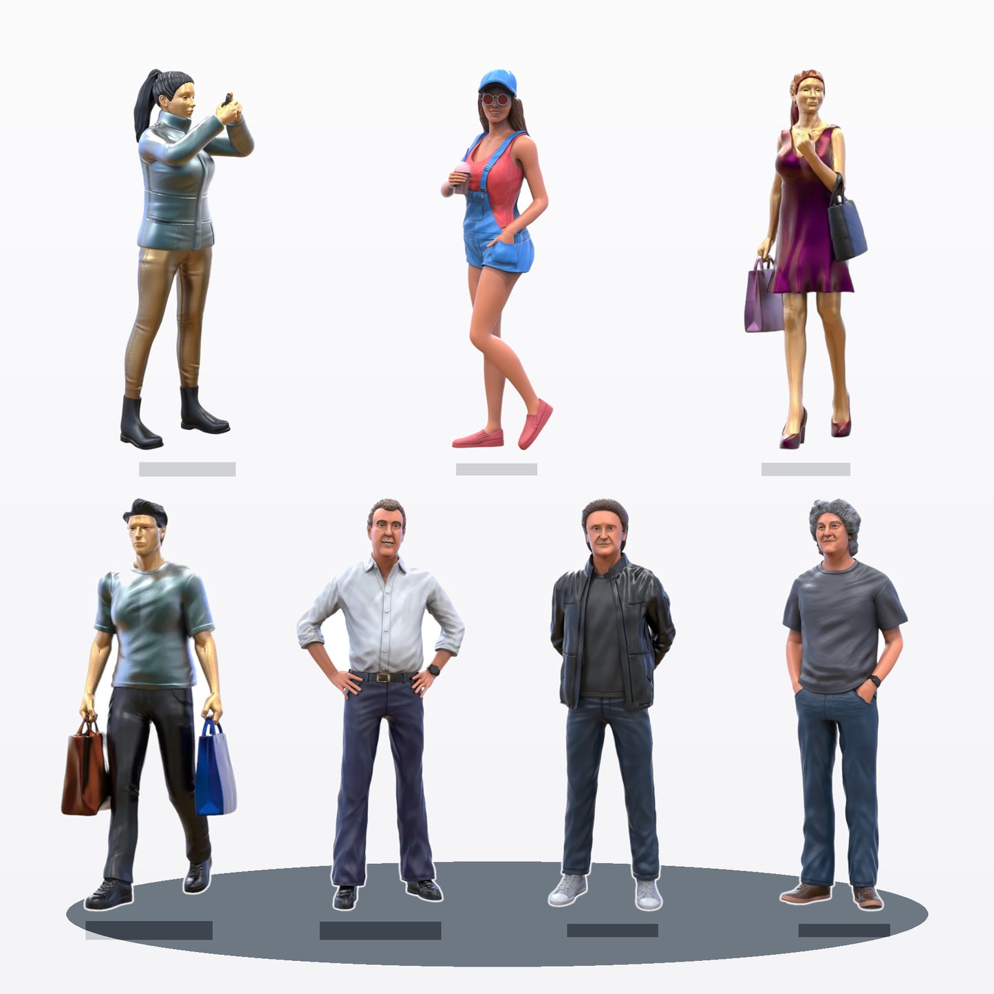 Diorama Modellbau Produktfoto 0: Diorama Figuren-Set: Einkaufen und Stadtbummel (Nr. S107)