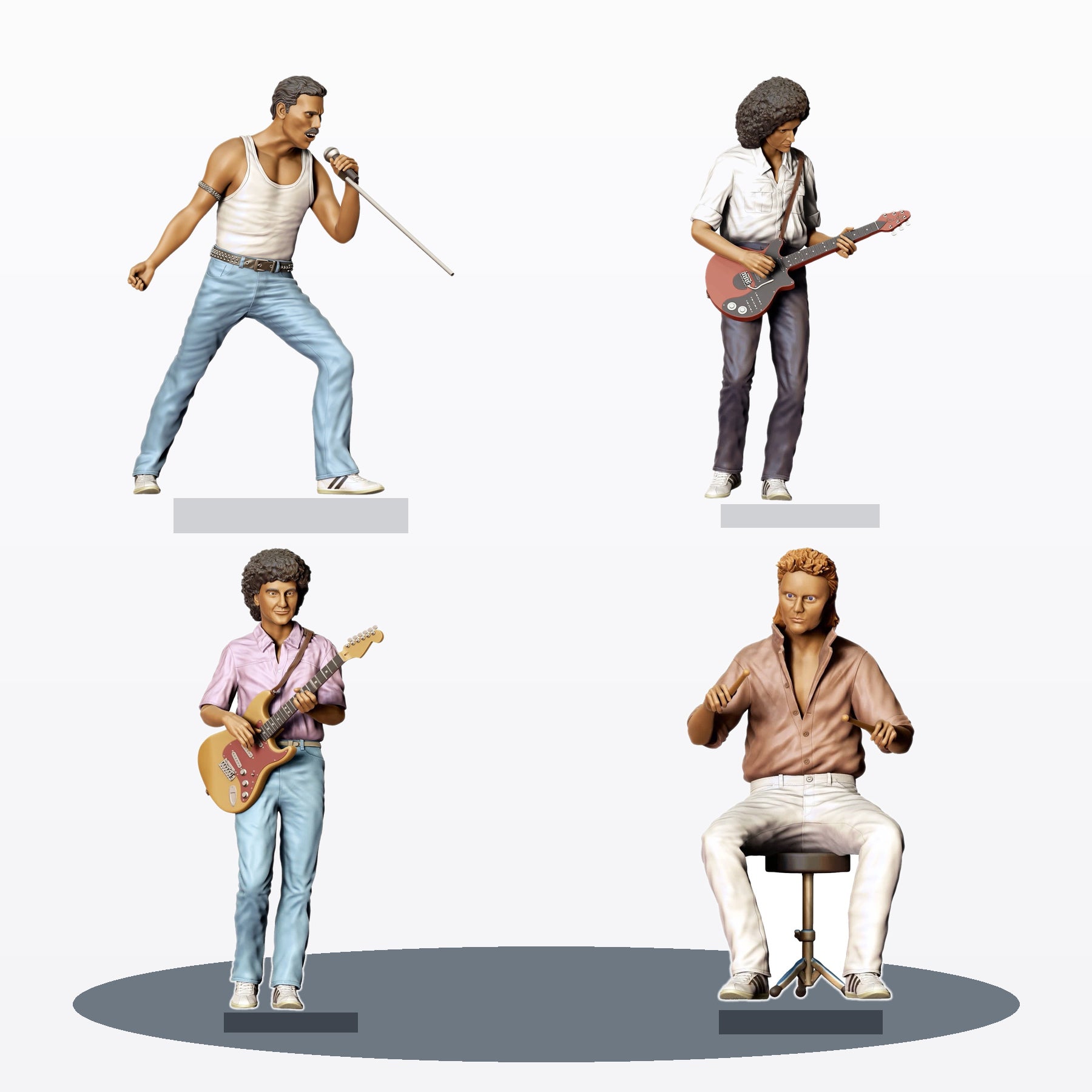 Foto prodotto diorama modellismo 4: set di figure per diorama: band rock classica (n. S109)