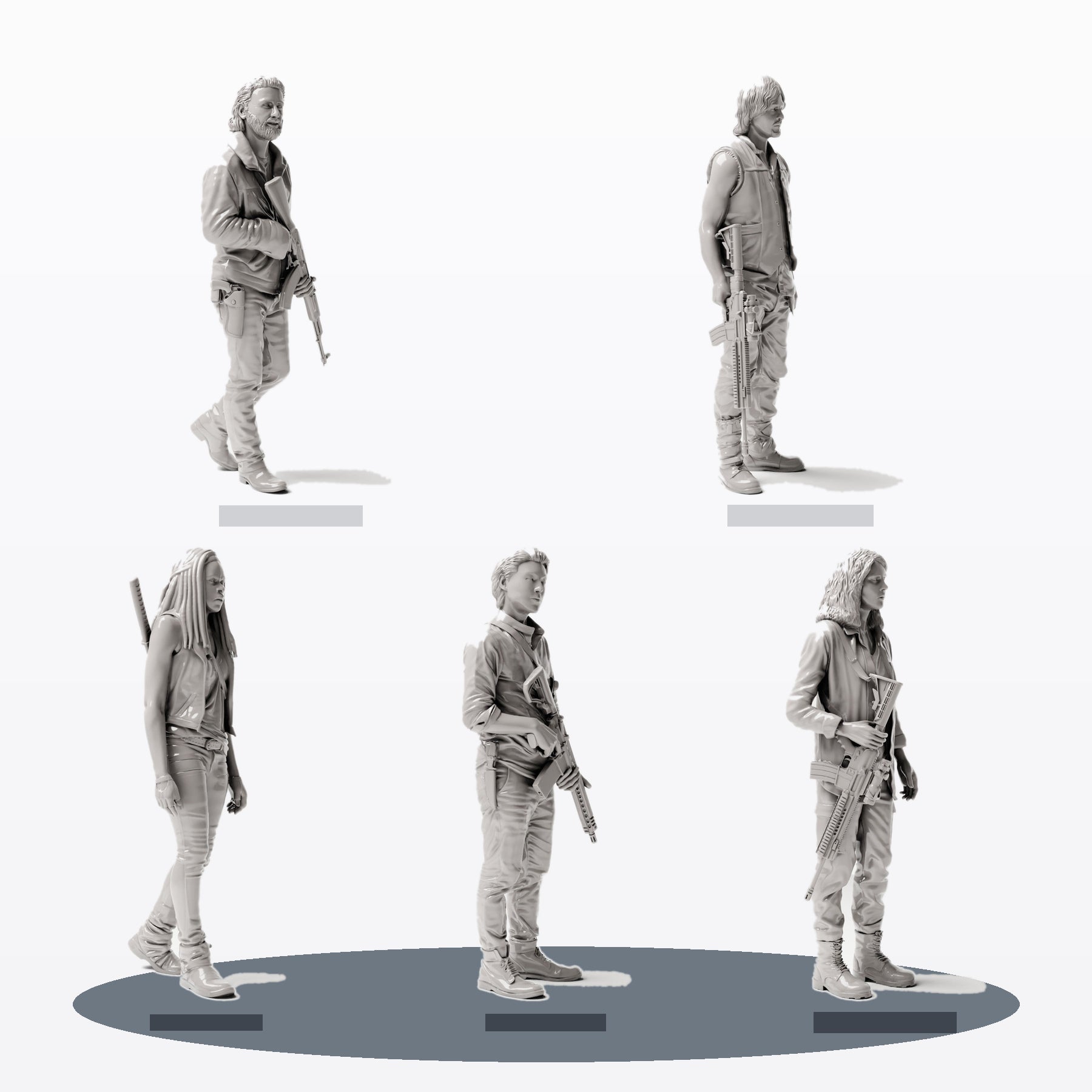 Diorama Modellbau Produktfoto 0: Diorama Figuren-Set: Action- und Überlebendenteam (Nr. S111)