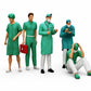 Diorama Modellbau Produktfoto 0: Diorama Figuren-Set: Klinik, Chirurgie und Rettungsdienst Figuren-Set (Nr. S46)