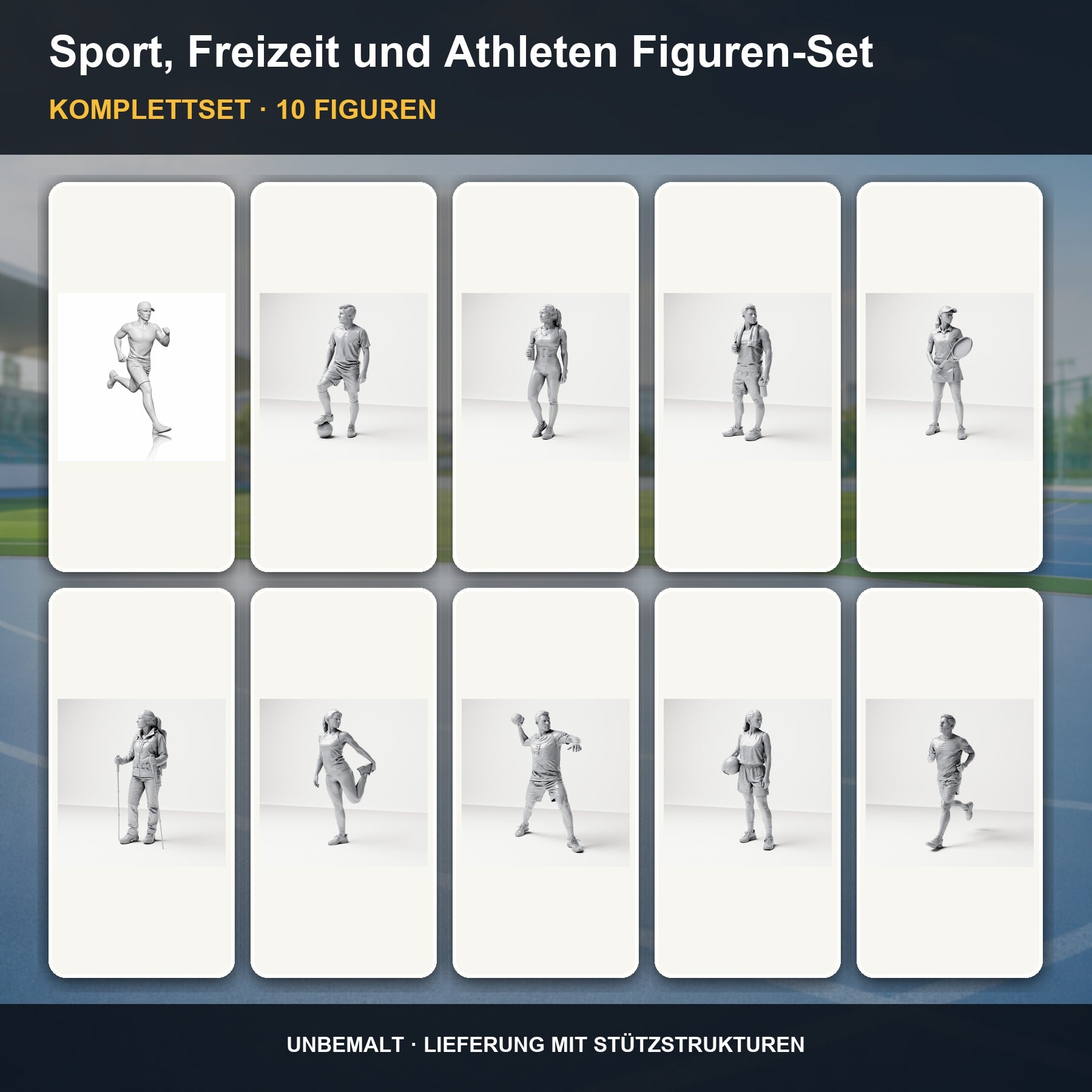 Diorama Modellbau Produktfoto 0: Diorama Figuren-Set: Sport, Freizeit und Athleten Figuren-Set