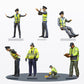 Diorama Modellbau Produktfoto 1: Diorama Figuren-Set: Verkehrspolizei und Straßenkontrolle (Nr. S96)
