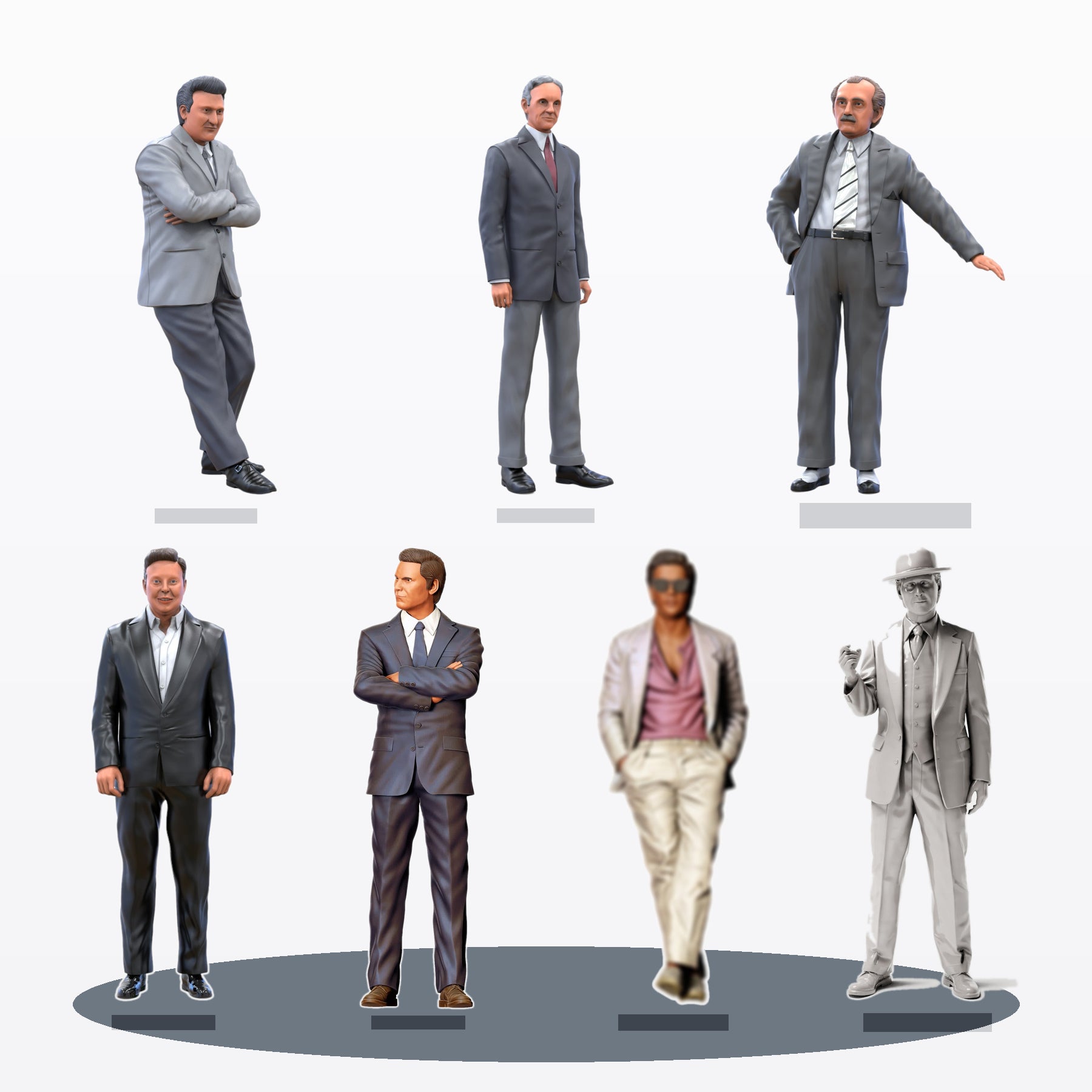 Foto de produto de modelismo de diorama 2: conjunto de figuras para diorama: empresários e vida urbana (n.º S106)