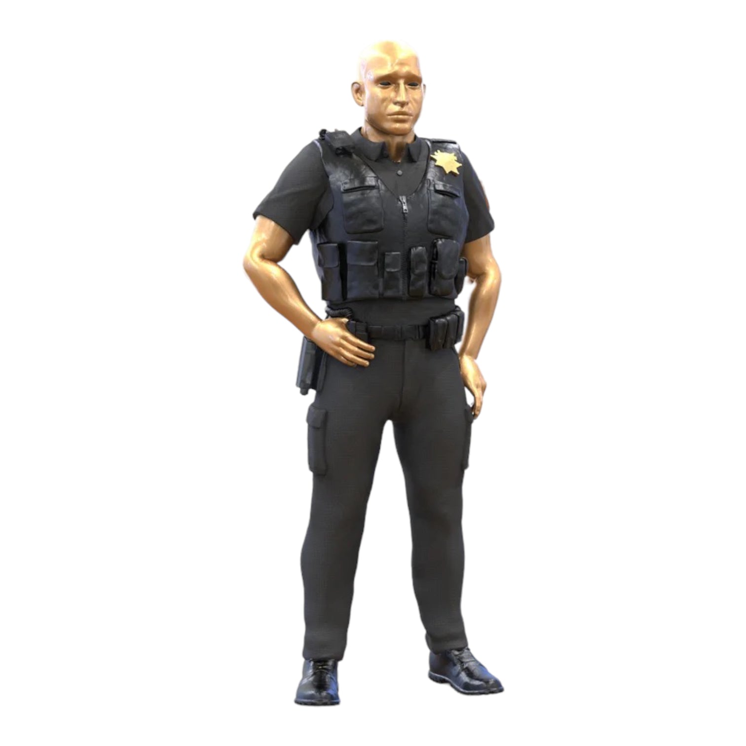 Diorama Modellbau Produktfoto 1: Diorama Figuren-Set: Klassisches Polizeiteam (Nr. S95)