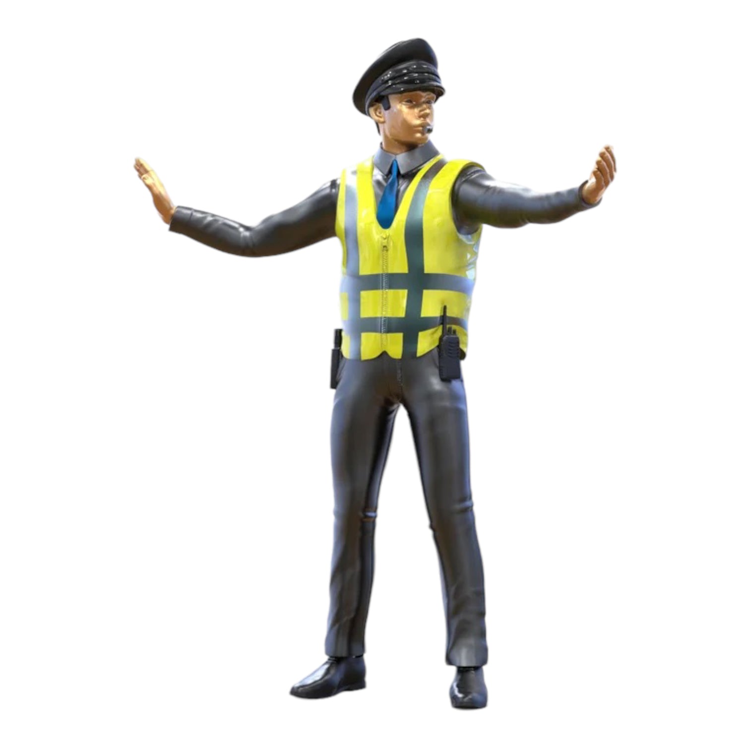 Diorama Modellbau Produktfoto 2: Diorama Figuren-Set: Verkehrspolizei und Straßenkontrolle (Nr. S96)