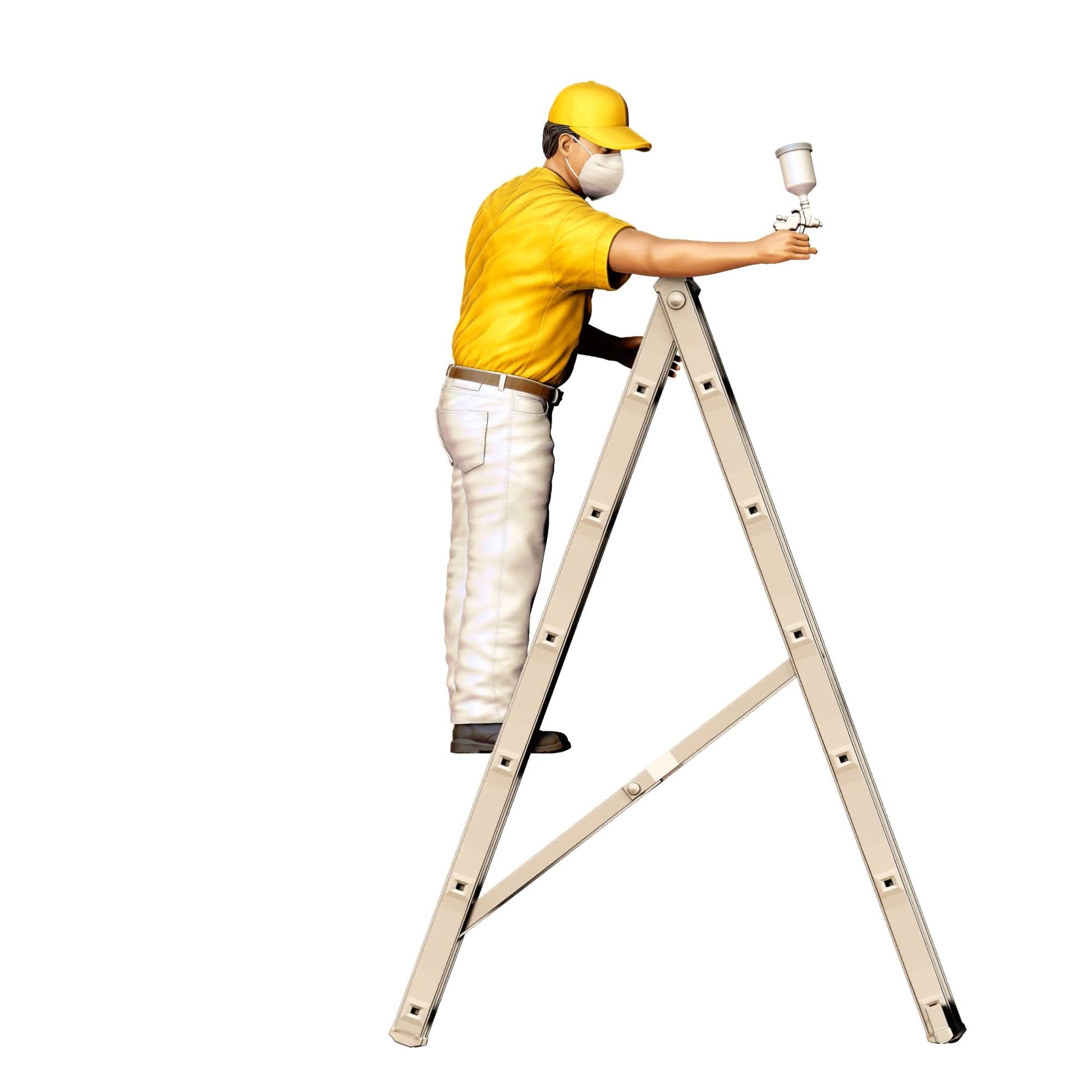 Diorama Modellbau Produktfoto 0: Diorama Figuren-Set: Maler und Lackierer im Handwerk (Nr. S57)