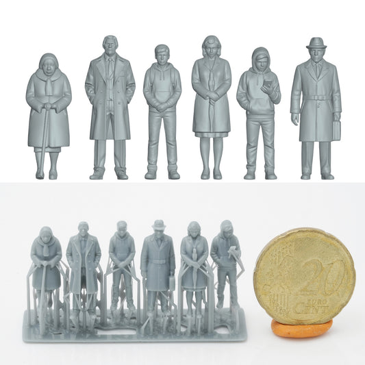 Produktfoto Figur H0, 1:72 - 0: Passanten Figuren Set (6 Figuren)