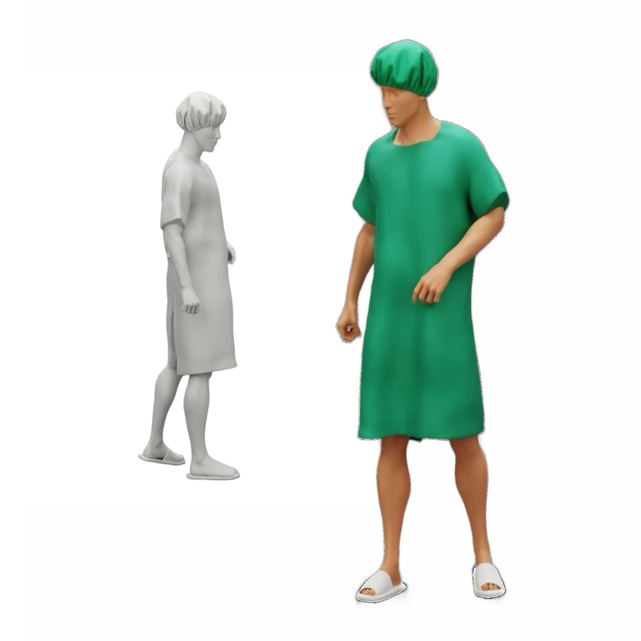 Diorama Modellbau Produktfoto 1: Diorama Figuren-Set: Klinik, Chirurgie und Rettungsdienst Figuren-Set (Nr. S46)