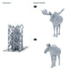 Diorama Modellbau Produktfoto 1: Diorama Miniatur Wildtiere: Elchbulle und Elchkuh (h0_48)