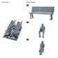 Diorama Modellbau Produktfoto 1: Diorama Figuren Set: Älteres Paar mit zwei Parkbänken (h0_38)