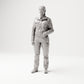 Stehende Figur: Deutscher Polizist in Uniform mit POLIZEI-Aufnäher (B024) - Vorderansicht