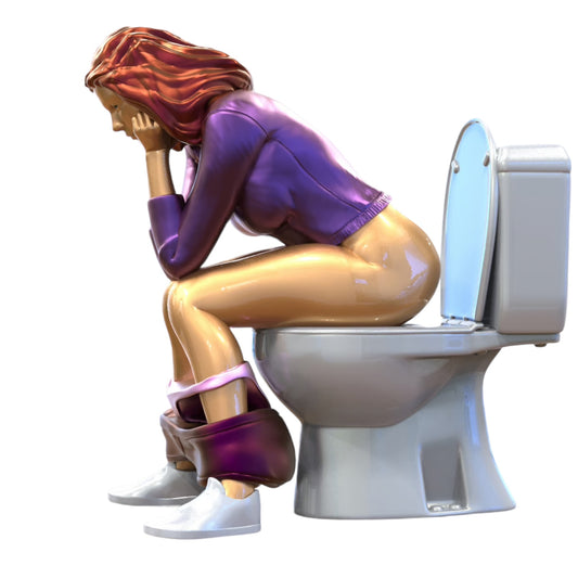 Produktfoto  0: Frau auf Toilette: An einem stillen Örtchen in Gedanken versunken