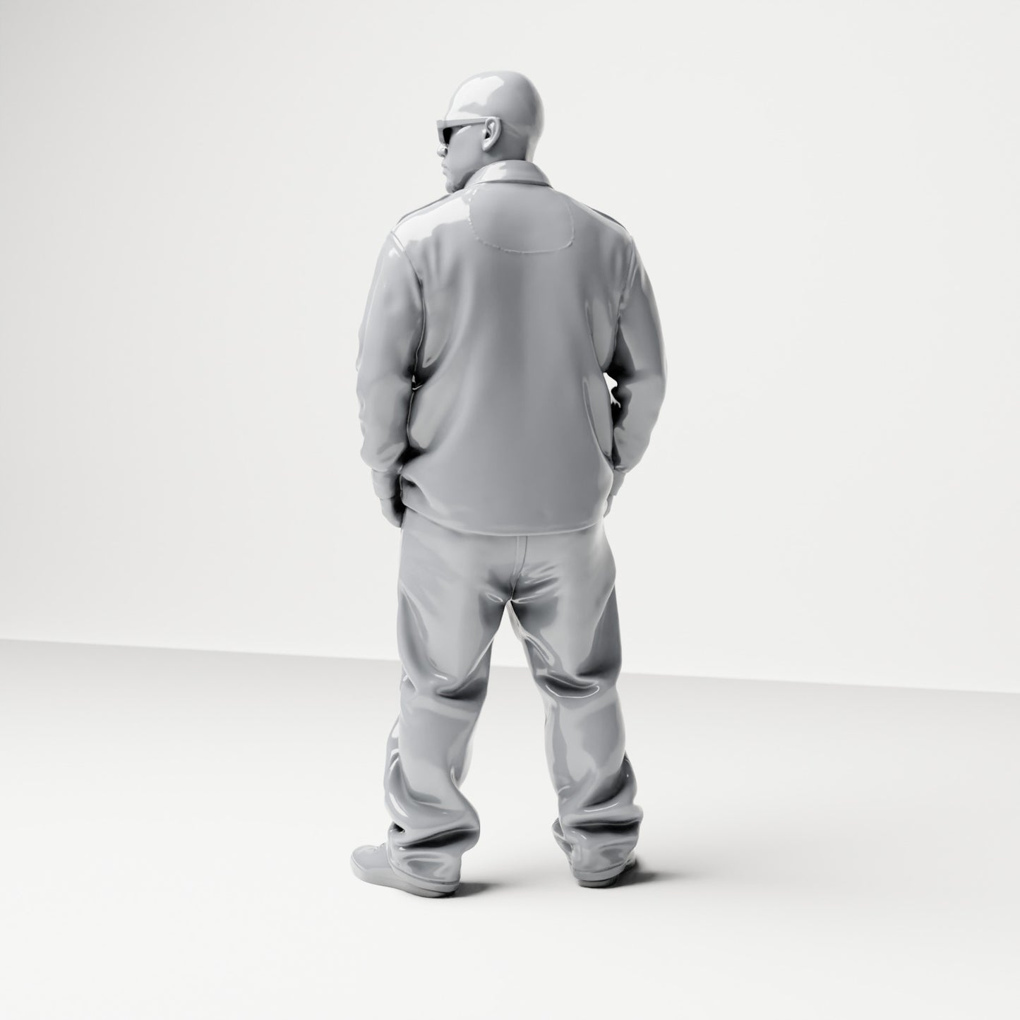 Diorama Modellbau Produktfoto 2: Stehende Figur: Mann in Straßenkleidung mit Händen in Hosentaschen (B027)