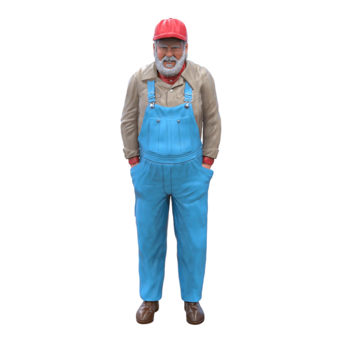 Produktfoto Diorama und Modellbau Miniatur Figur: Alter Mann mit Kappe