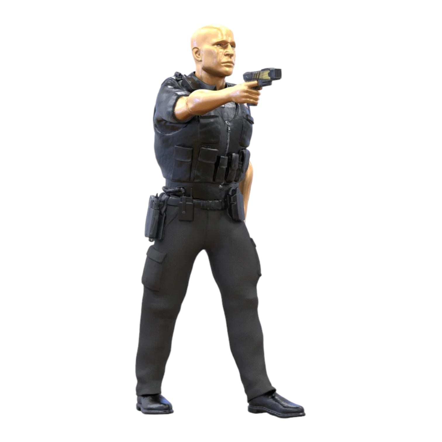 Diorama Modellbau Produktfoto 2: Diorama Figuren-Set: Klassisches Polizeiteam (Nr. S95)