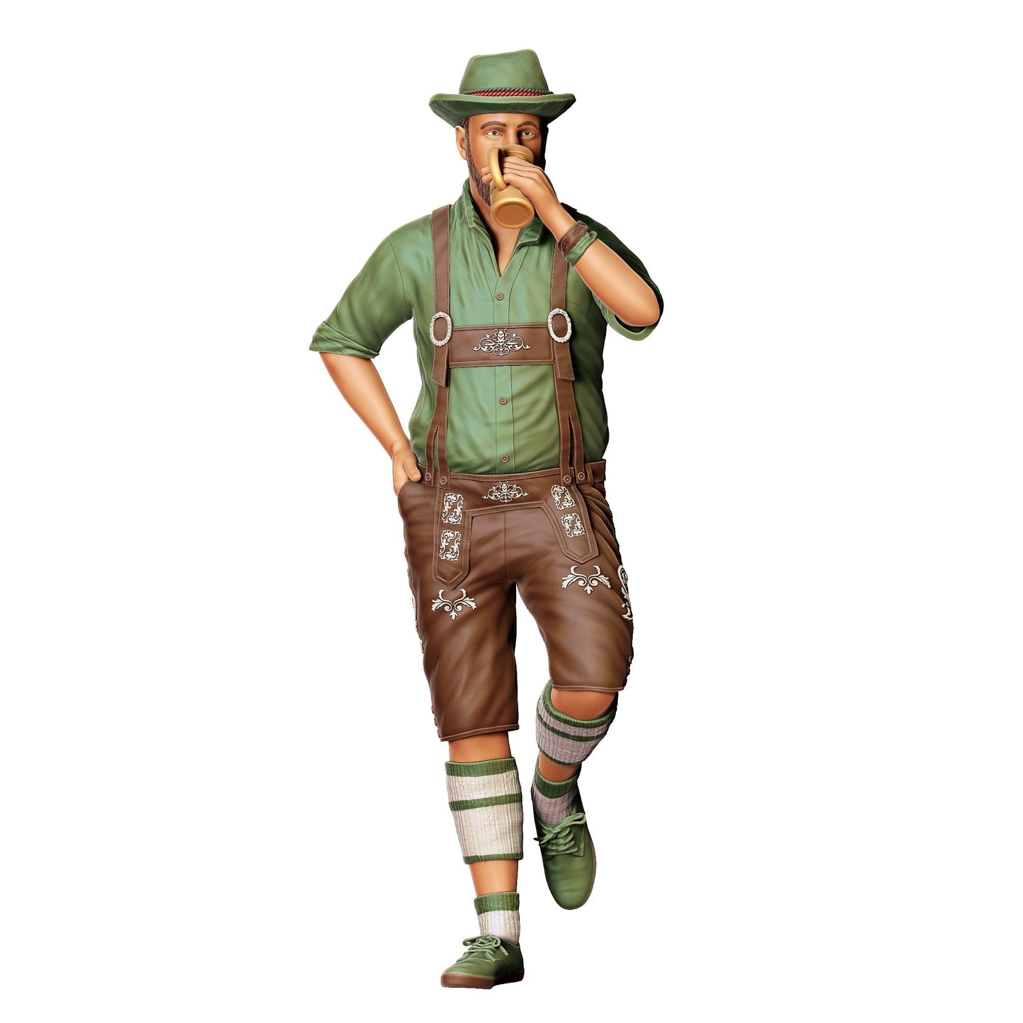 Foto de produto de modelismo de diorama 0: conjunto de figuras para diorama: Oktoberfest e cervejaria ao ar livre (N.º S68)