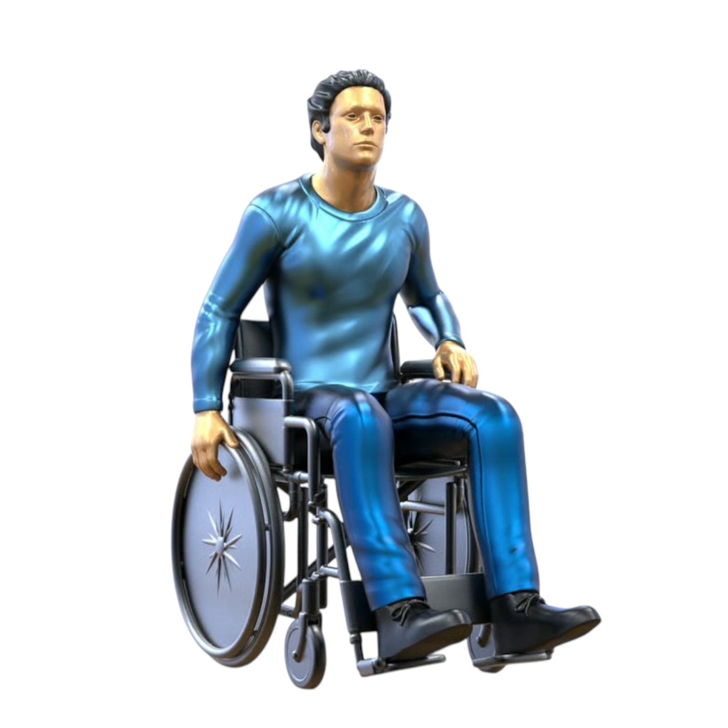 Foto prodotto modellismo per diorami 5: Set di figure per diorama: persone in sedia a rotelle nella vita quotidiana (n. S59)