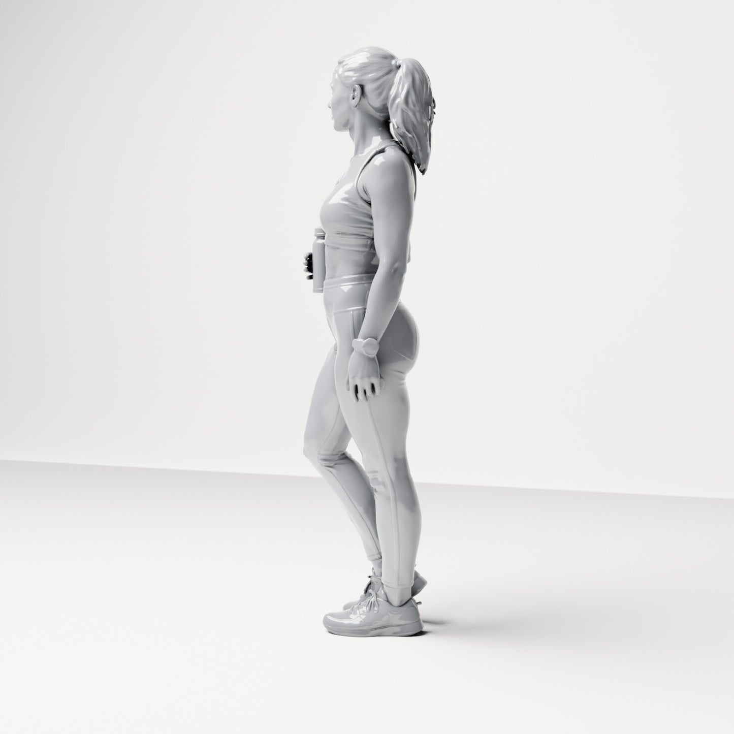 Imagem do produto de diorama: Figura em pé: Atleta em roupa de treino com garrafa de água (B036)
