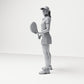 Diorama Modellbau Produktfoto 1: Stehende Figur: Tennisspielerin mit Schläger (B038)