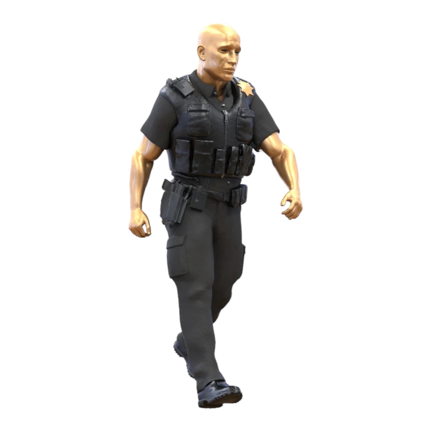 Diorama Modellbau Produktfoto 3: Diorama Figuren-Set: Klassisches Polizeiteam (Nr. S95)