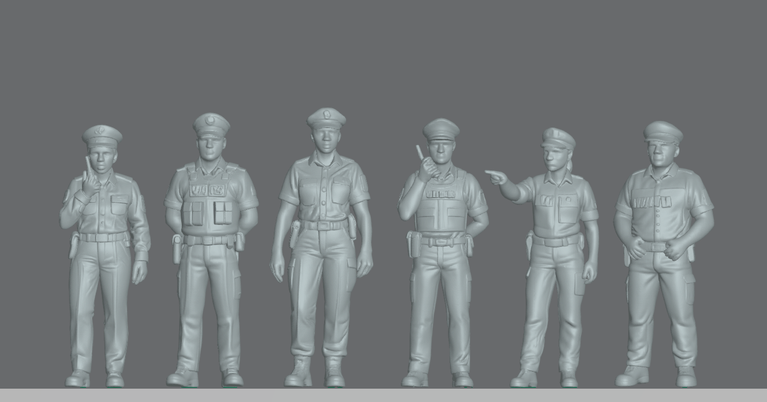 Produktfoto Figur H0, 1:72 - 0: Polizei Figuren Set (6 Figuren)