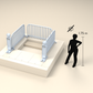 Foto del prodotto per diorama e modellismo 3: cantiere in miniatura per diorama: transenne e barriere stradali (h0_46)