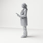 Diorama Modellbau Produktfoto 1: Stehende Figur: Ärztin mit Klemmbrett & Stethoskop (B044)