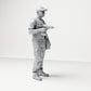 Diorama Modellbau Produktfoto 3: Stehende Figur: Handwerker mit Werkzeugtasche & Akkuschrauber (B046)