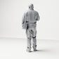 Foto prodotto diorama modellismo 2: figura in piedi: corriere con cappellino, borsa a tracolla e palmare (B048)